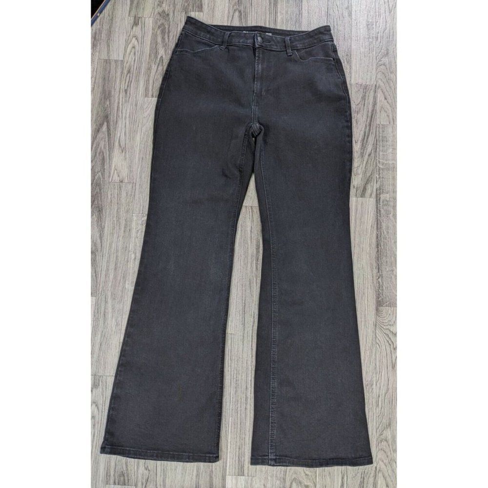 Old Navy Womens Size 10 Pockets High Rise Flare Black Denim Jeans